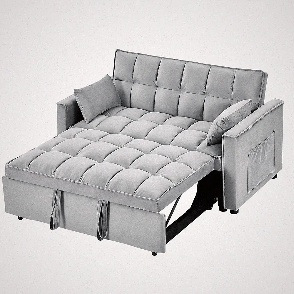 3-in-1 Convertible Sleeper Sofa Bed Pull Out Adjustable Futon Loveseat Couch Bed